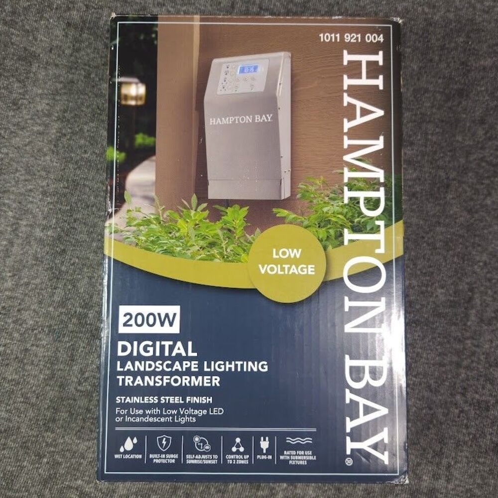 Hampton Bay Low Voltage 200W Digital Landscape Lighting Transformer 1011921004